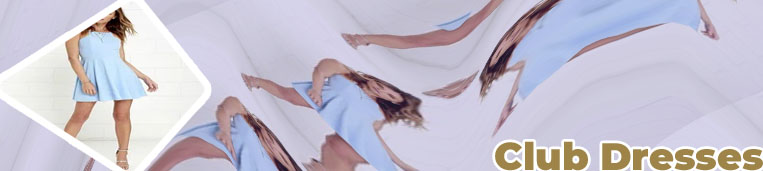 Light blue club dresses