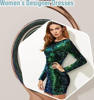 Sequin long sleeve cocktail & party dresses